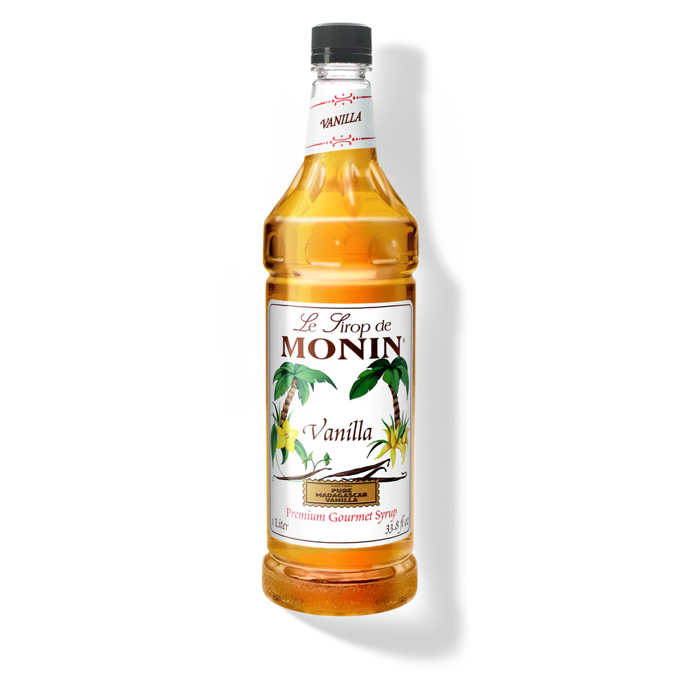 Monin Vanilla Syrup, 1L bottle (4/cs)