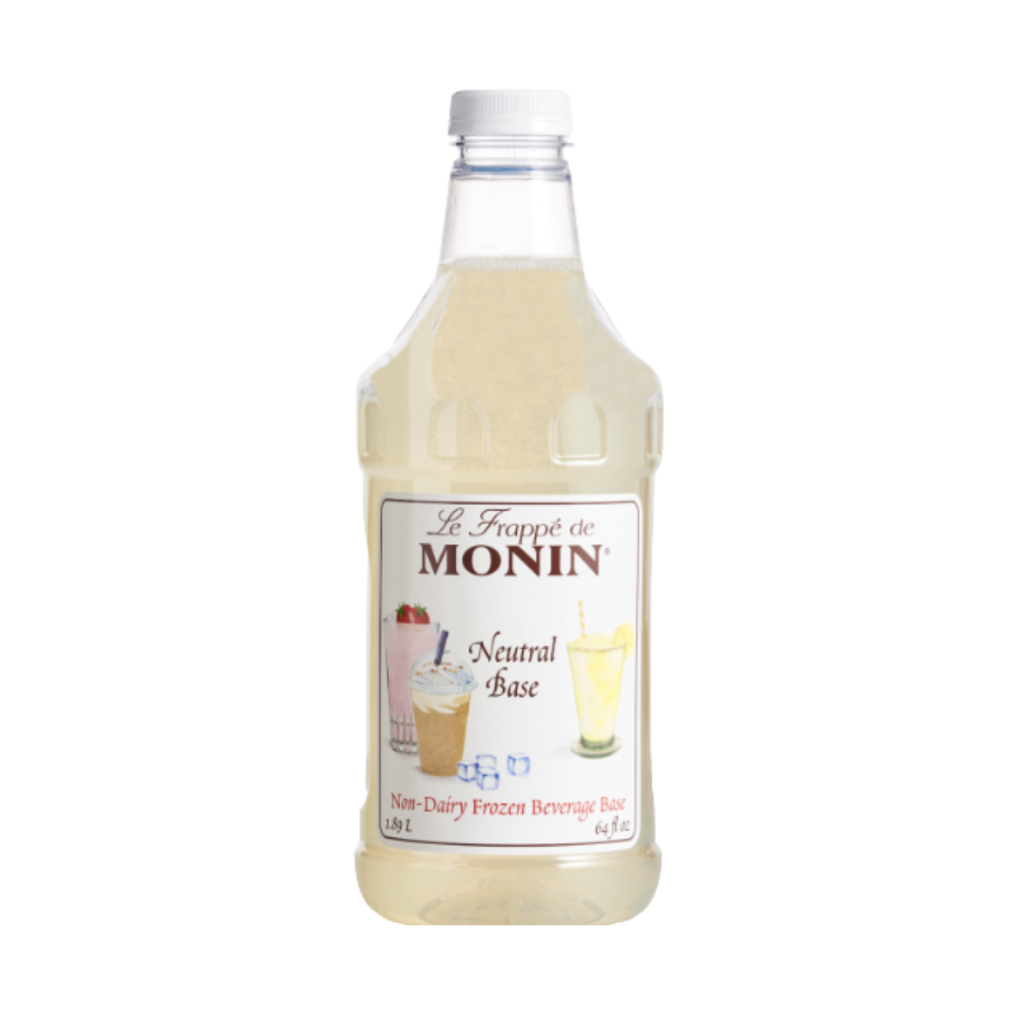 Monin Neutral Base Syrup, 64oz Bottle (4 count); M-GR333FP