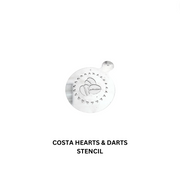 Costa Hearts & Darts Stencil, (1 count); FCTA92