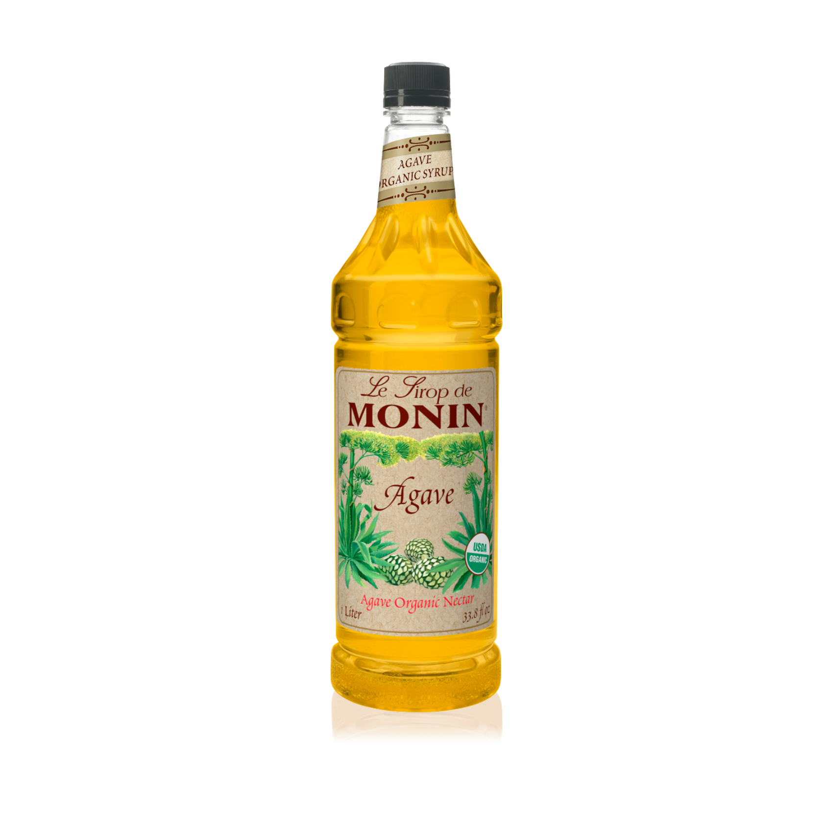 Monin Organic Agave Syrup, 1L (4 count); M-FL157F