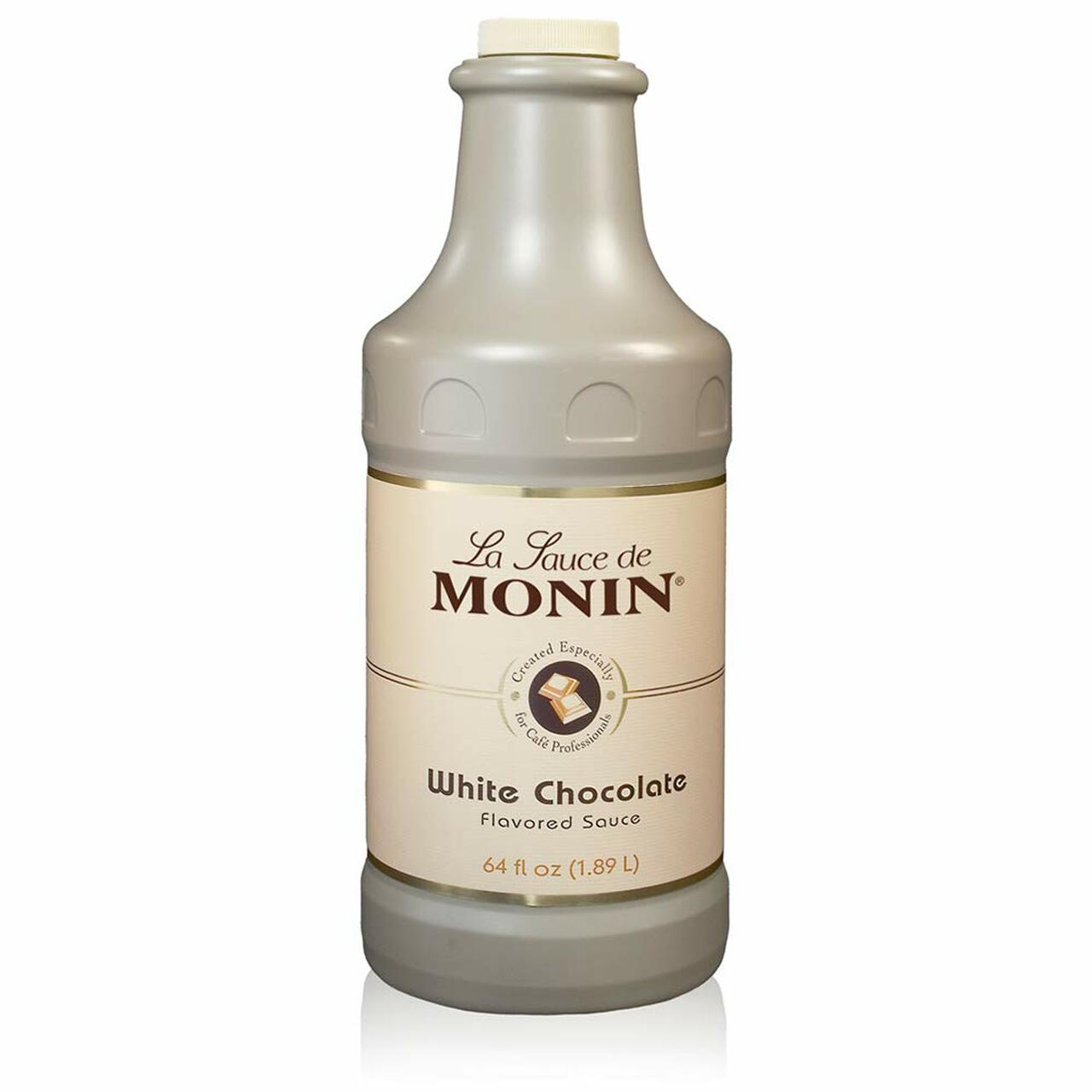 Monin White Chocolate Sauce, 64oz bottle (4 count); M-GC063FP